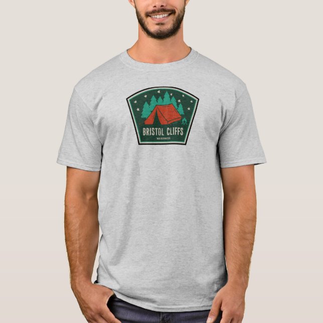 Bristol Cliffs Wilderness Vermont Camping T-Shirt (Front)