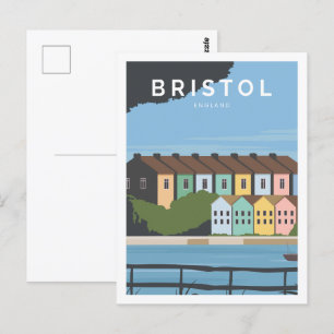 Bristol England Famous Travel Place Illustration Postcard