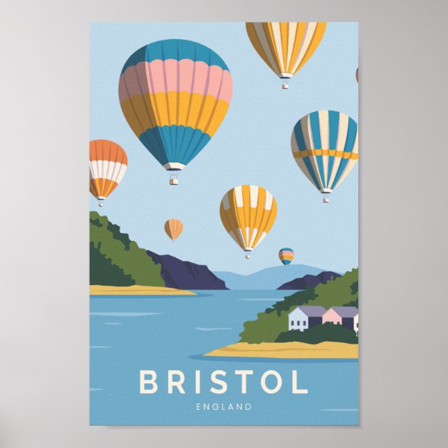 Bristol England Famous Travel Place Illustration Poster (Front)