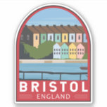 Bristol England Retro Travel Art Vintage<br><div class="desc">Bristol vector art design. Bristol is a city straddling the River Avon in the southwest of England with a prosperous maritime history.</div>