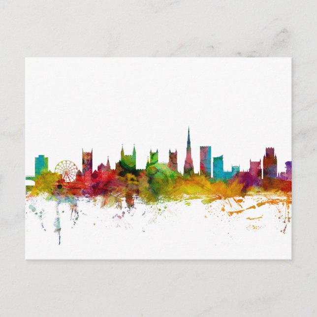 Bristol England Skyline Postcard (Front)