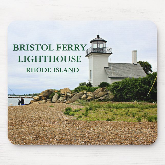 Bristol Ferry Lighthouse, Rhode Island Mousepad (Front)