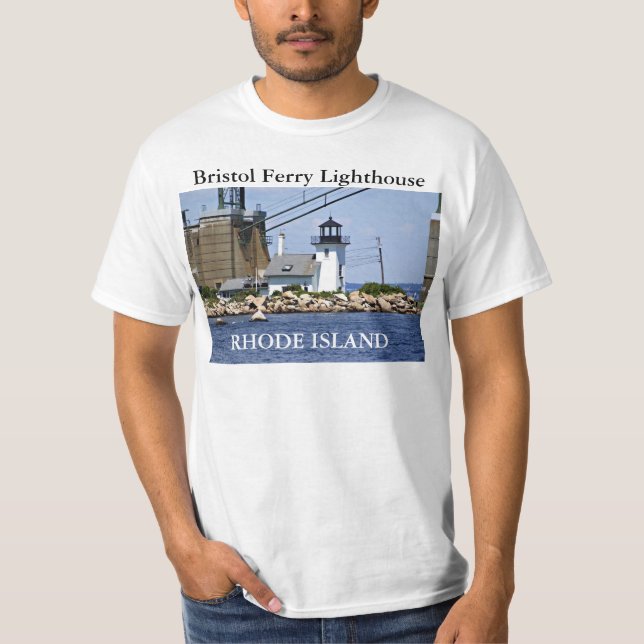 Bristol Ferry Lighthouse, Rhode Island T-Shirt (Front)