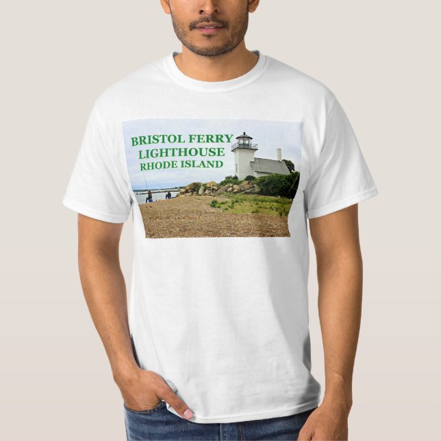 Bristol Ferry Lighthouse, Rhode Island T-Shirt (Front)