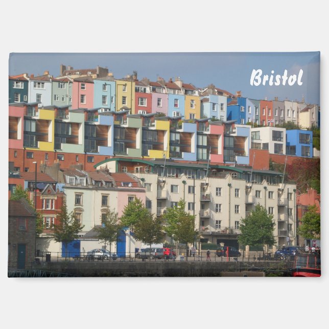 Bristol Harbourside Colourful Houses Magnet (Front)