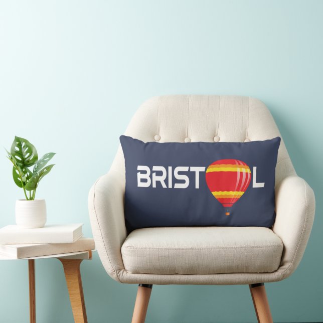 Bristol Hot Air Balloon Cool Typographic Lumbar Cushion (Chair)