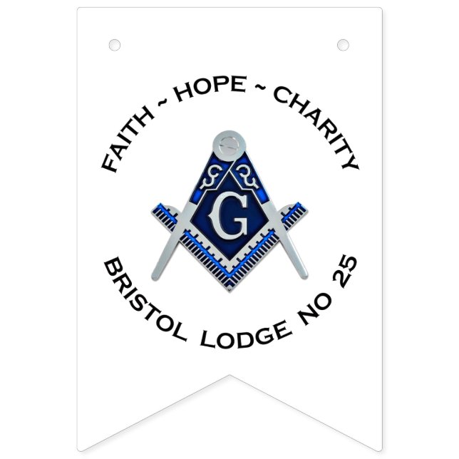 Bristol No 25 Masonic Bunting Banner (First Flag)