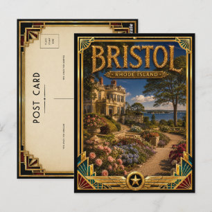 Bristol Rhode Island Vintage Art Deco Golden Age Postcard