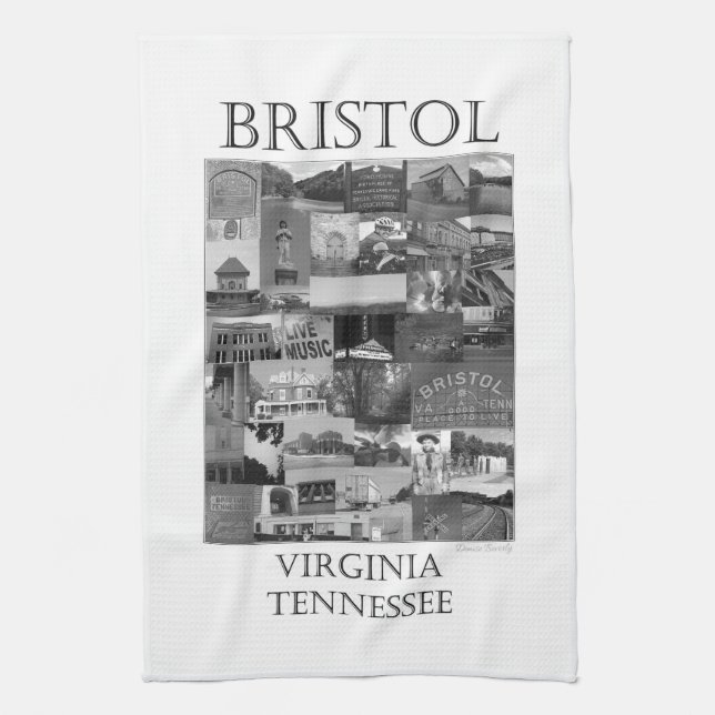 Bristol Scenes Collage Tea Towel (Vertical)