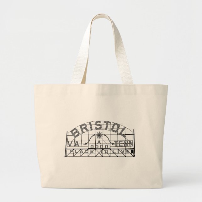 Bristol Slogan Sign Large Tote Bag (Front)
