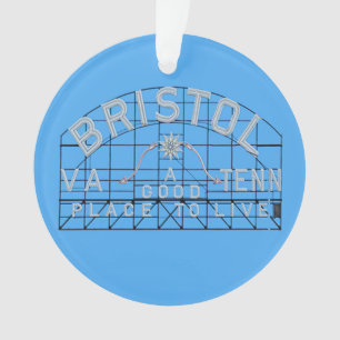 Bristol Slogan Sign on blue Ornament
