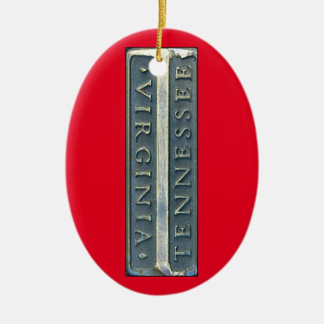 Bristol Street Marker Ceramic Tree Decoration (Front)