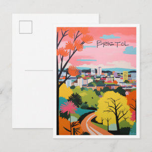 Bristol Travel Aesthetic Postcard