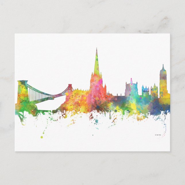 BRISTOL, UK SKYLINE POSTCARD (Front)