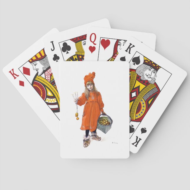 Brita (Iduna) with Candles and  Apples Playing Cards (Back)