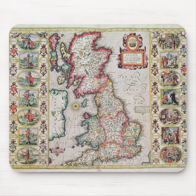 Britain As It Was Devided In The Tyme Mouse Mat (Front)