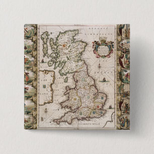 Britain As It Was Devided In The Tyme of the Engli 15 Cm Square Badge