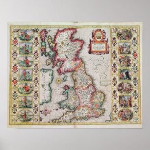 Britain As It Was Devided In The Tyme Poster