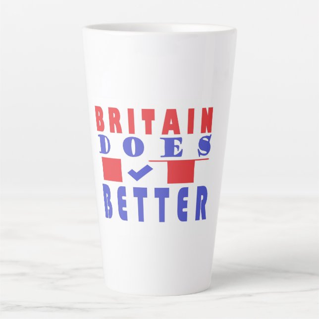 Britain does it better word poster design latte mug (Front)