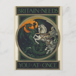 Britain Needs You At Once Postcard