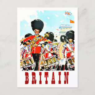 Britain Royal Guards vintage travel Postcard