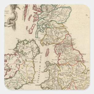 Britain Square Sticker