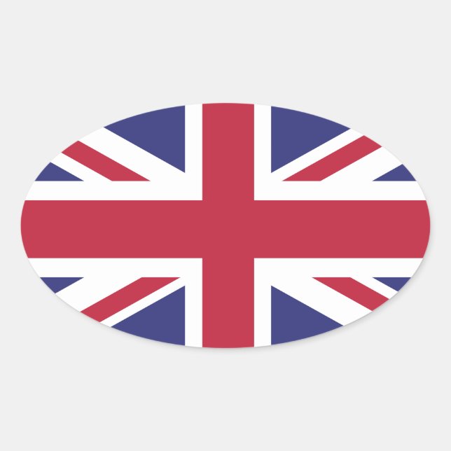 Britain UK Flag Brexit oval shaped x20 stickers (Front)