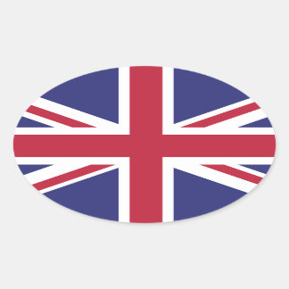 Britain UK Flag Brexit oval shaped x20 stickers