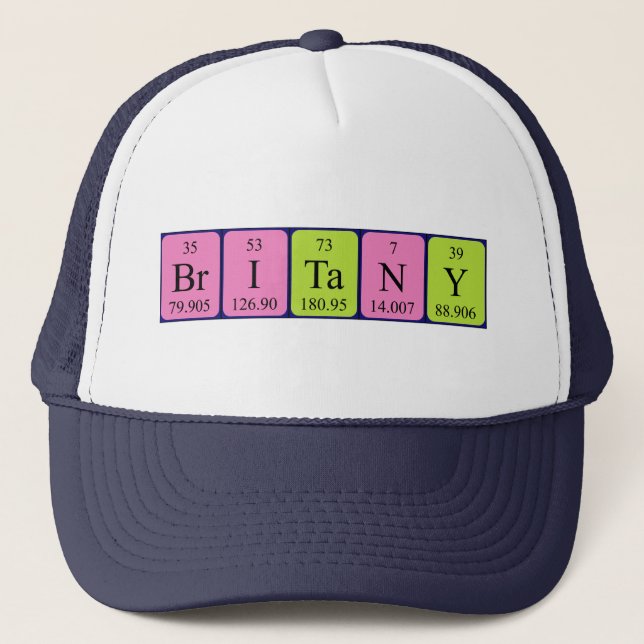 Britany periodic table name hat (Front)