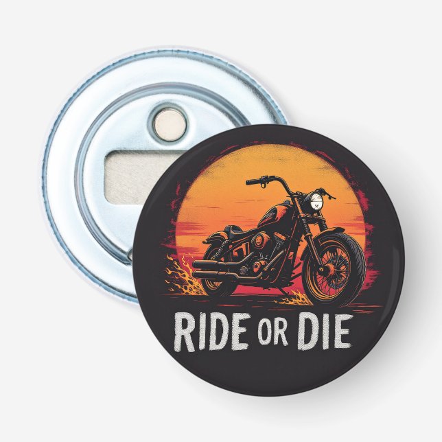 Brite-T Motorcycle Ride or Die 0019613 Bottle Opener (Front)