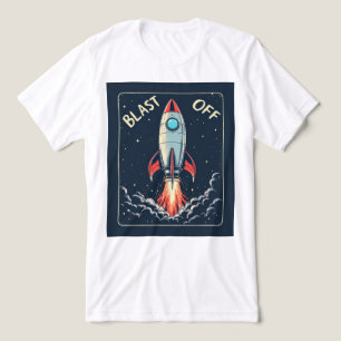 Brite-T Rocket Ship Blast Off 0019357 Tri-Blend Shirt