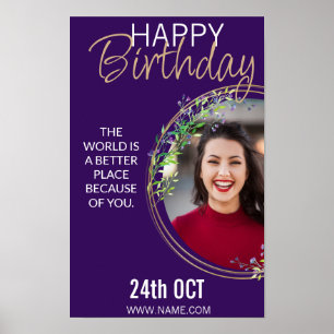 Brithday poster class invite, work birthday