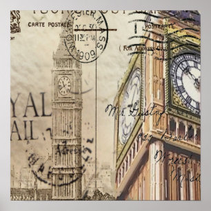 Britian England london clocktower big ben Poster