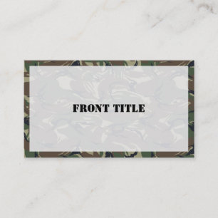 British 95 Forest Green Camouflage Business Card