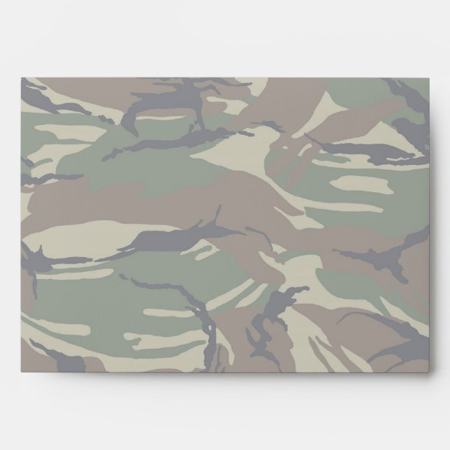 British 95 Forest Green Camouflage - Lightened Envelopes (Front)