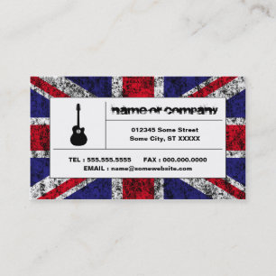 british acoustic guitar business card