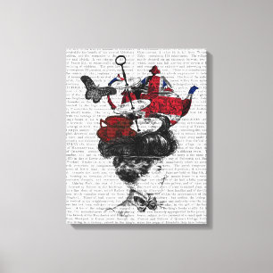 British Afternoon Tea Hat Canvas Print