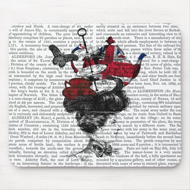 British Afternoon Tea Hat Mouse Mat (Front)