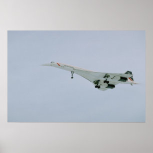 British Airways Concorde on final descent, Ottawa, Poster