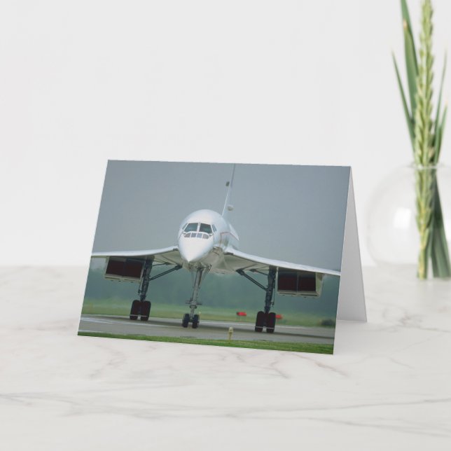 British Airways Concorde, on taxi way Card (Front)