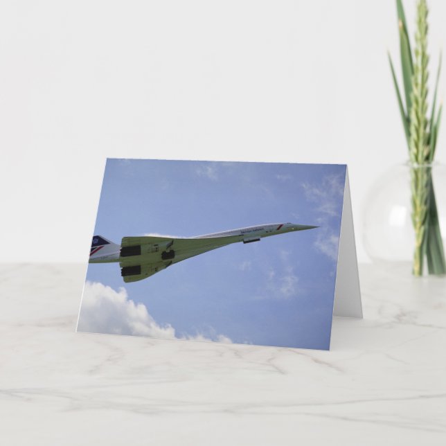 British Airways Concorde, taking off at Heathrow A Card (Front)