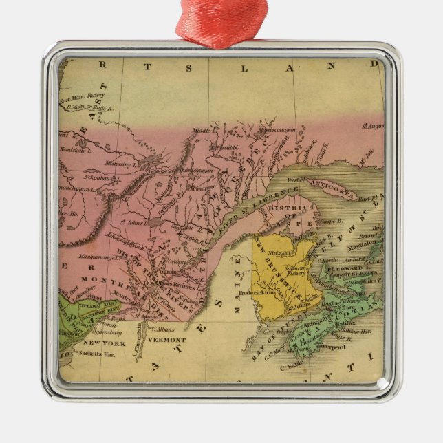 British America Metal Tree Decoration (Front)