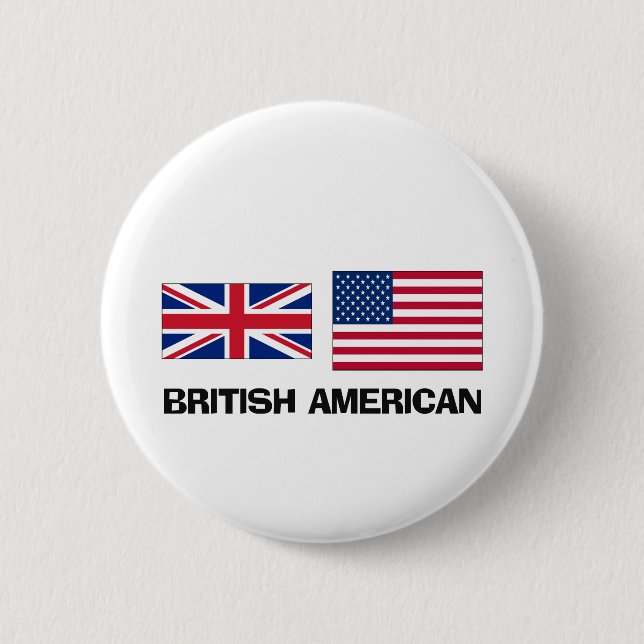 British American 6 Cm Round Badge (Front)