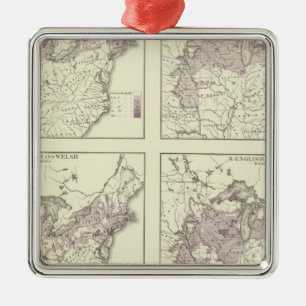 British American, English, Welsh, Swedish Metal Tree Decoration