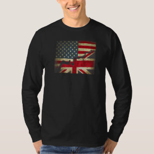 British American Flag Great Britain Union Jack Cou T-Shirt