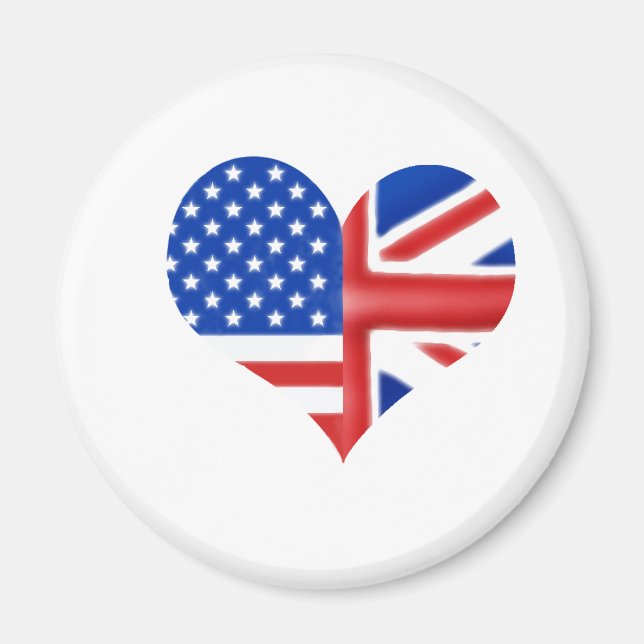 British American Heart Magnet (Front)