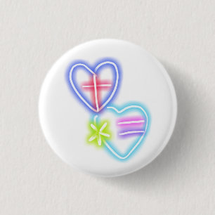 British-American Love across the miles 3 Cm Round Badge