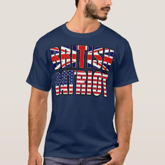 British American Patriot Pride Heritage Flag Gift T-Shirt