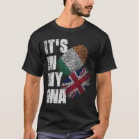 British And Irish Mix DNA Flag Heritage