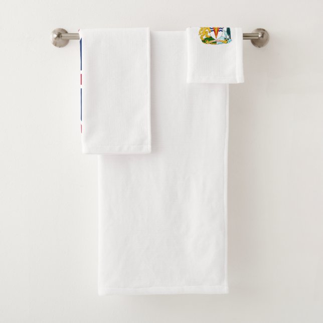 British Antarctic Territory Flag Bath Towel Set (Insitu)